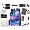 Kosiil 15.6 Inch Glow in The Dark Waterproof Backpack, Multicolor Laptop School Bag for Students, Lightweight Anti-Spill Bookbag