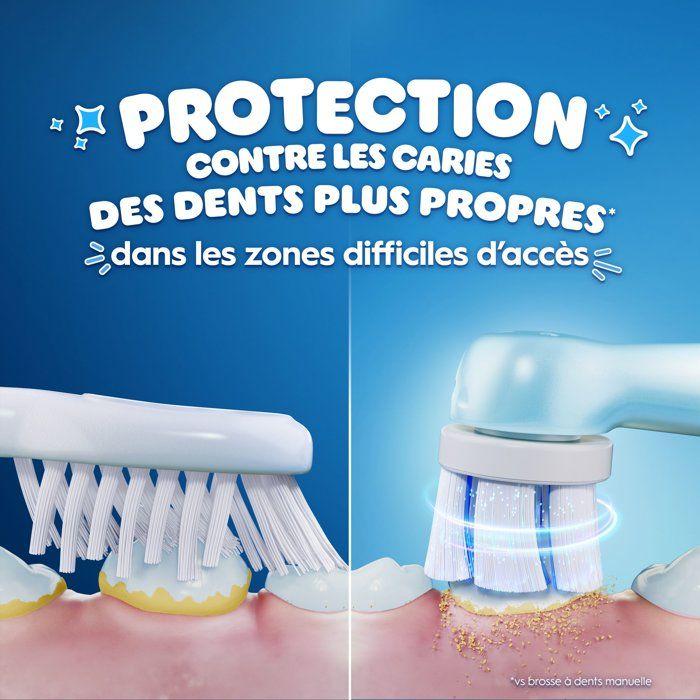 Brosse à dents électrique Stitch - ORAL-B - iO Kids6+ - Pour enfant - Bleu - Micro-vibrations - Rechargeable - Disney - Dès 6 ans