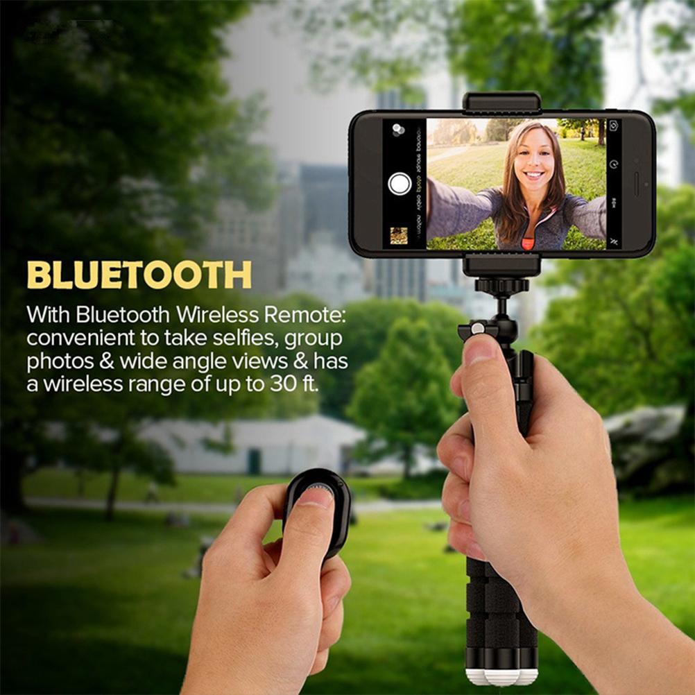 Flexible Sponge Octopus Mini Tripod for iPhone Camera Tripod Phone Holder Clip Stand with Bluetooth Remote Shutter