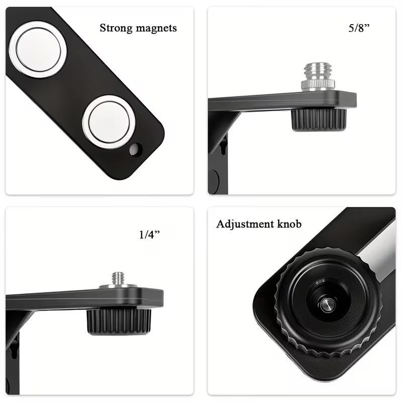 Magnetic L-shaped Wall Mount Laser Level with 5/8'' and 1/4'' Interfaces