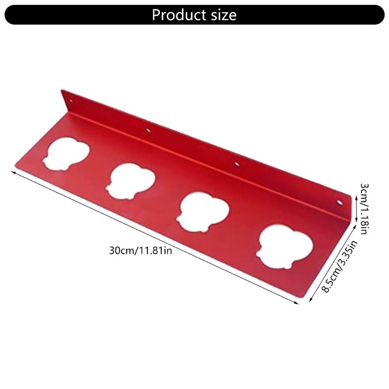 4 Slot Drill Battery Holder Wall Mount Battery Storage Rack for 4Pcs Batteries Iron Battery Holder Organizers Bracket