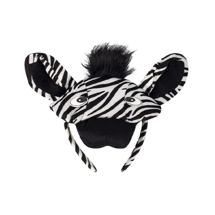 Set Accesorii Costum Zebră 1/3/4 Bucăți Set Kit Accesorii Bandă de Păr cu Urechi de Zebră, Papion, Coadă, Mănuși pentru Costume de Zebră pentru Copii