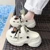 Cartoon Cute Personality Hole Shoes Women Wear In Summer Small Thick Soles Heightened Non-slip Light Comfortable Cool Slippers