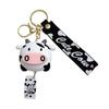 Ornaments Gifts New Door Key Cartoon Car Key Bag Decoration Animal Keyrings Silicone Cow Keychains