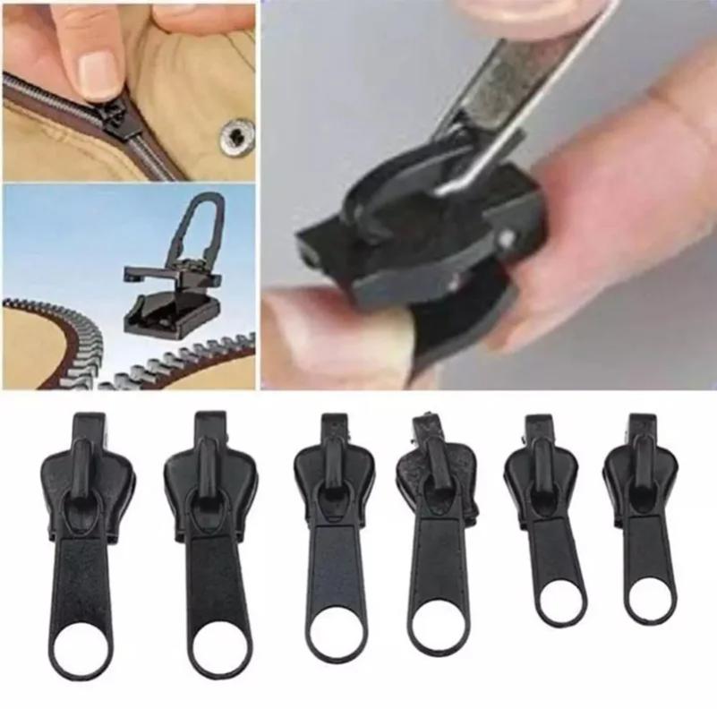 6pcs Instant Zipper Universal Instant Fix Zipper Repair Kit Replacement Zip Slider Teeth Rescue New Design for DIY Sew