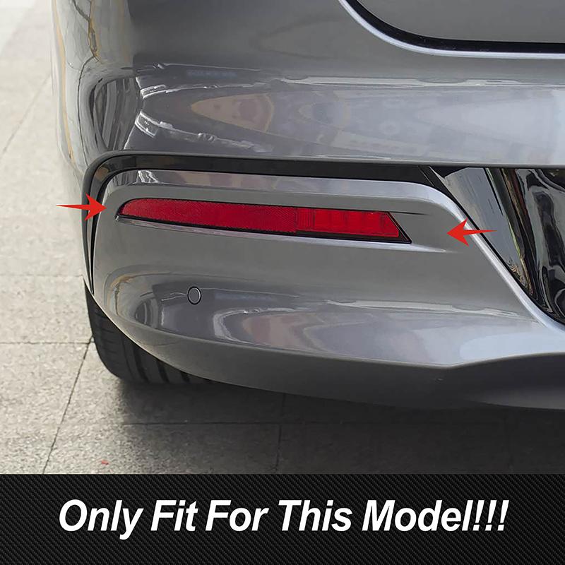 Car Styling Rear Fog Lamp Frame Decoration Cover Trim For BYD Qin PLUS  Carbon Fiber Color Exterior Accessories