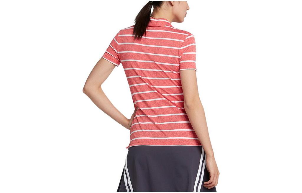 Nike Polo Shirts Women's Red Polo Collar Moderate Straight Fit AJ5232-657