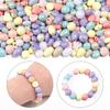 100pcs Acrylic Beads Mixed Macaron Color Star Heart Pumpkin Shape Loose Beads For Jewelry Making DIY Bracelets Keychain Supplies