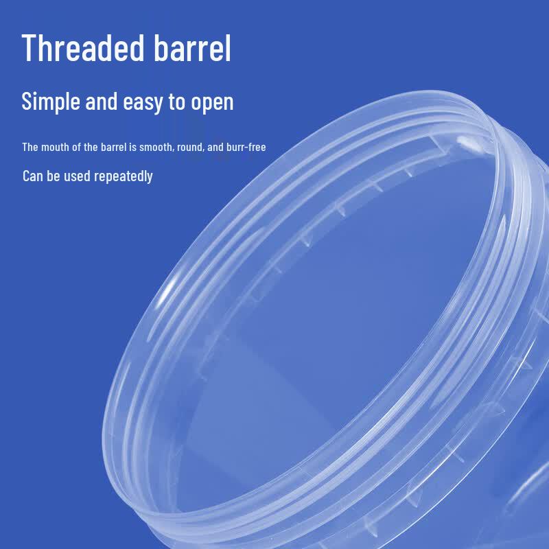 4L White Food-Grade Spiral Plastic Storage Bucket