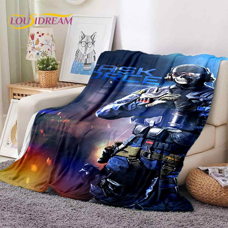 CS GO, Counter Strike Hra Hráč Měkké Flanelové Deky, Deku na Přikrytí Pohodlná Deka na Piknik Postele Pohovku Domov Ložnice Dárky