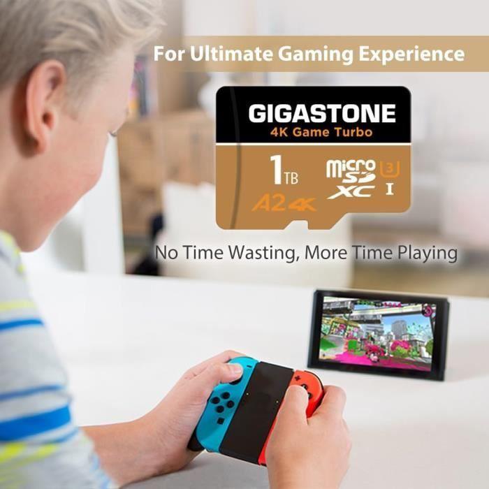 Carte mémoire - gigastone - game turbo max - 1 to - vitesse 100/90 mo/s - compatible 4k uhd