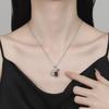 Rose Red Zircon Necklace: Trendy, Versatile, Light Luxury Design