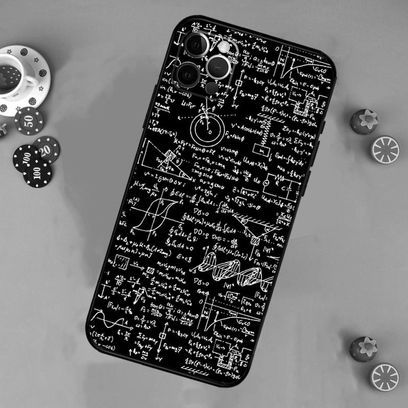 Physics Science Maths Formula Phone Case For iPhone 13 16 15 11 12 14 Pro Max 13 12 mini XR 15 16 Plus 16e Cover Funda