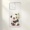 Cute Panda Transparent Phone Case Suitable for iPhone 17 16 15 14 13 12 11 Pro/Max/Plus Anti Drop and Anti Shock Back Cover