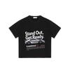 Black T-Shirt with Car Graphic and Stand Out Get Ready Text for Casual Wear