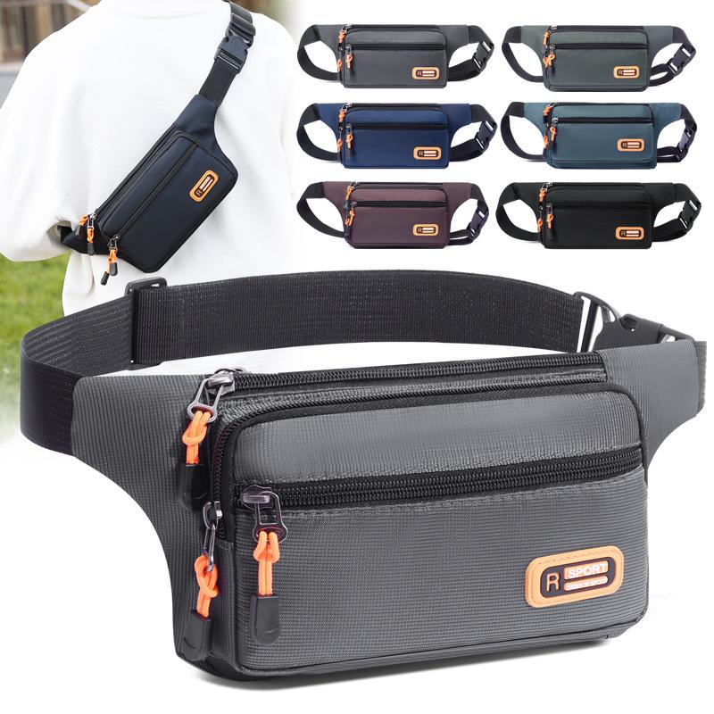 New Style, Four Zipper, Multi-layer, Men's Waist Bag, Men's Running and Fitness, Outdoor Sports, Leisure, Women's, Travel, Mobile Wallet