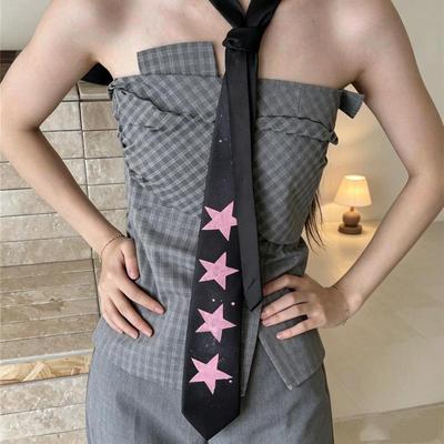 Sternenverlauf Krawatte für Damen Süßer Dekorativer Schal Gürtel Trendig Kantenreich High-End Langes Taillenaccessoire