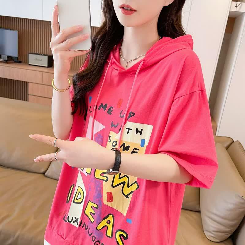 La Chapelle Short-Sleeve Hooded Sweatshirt