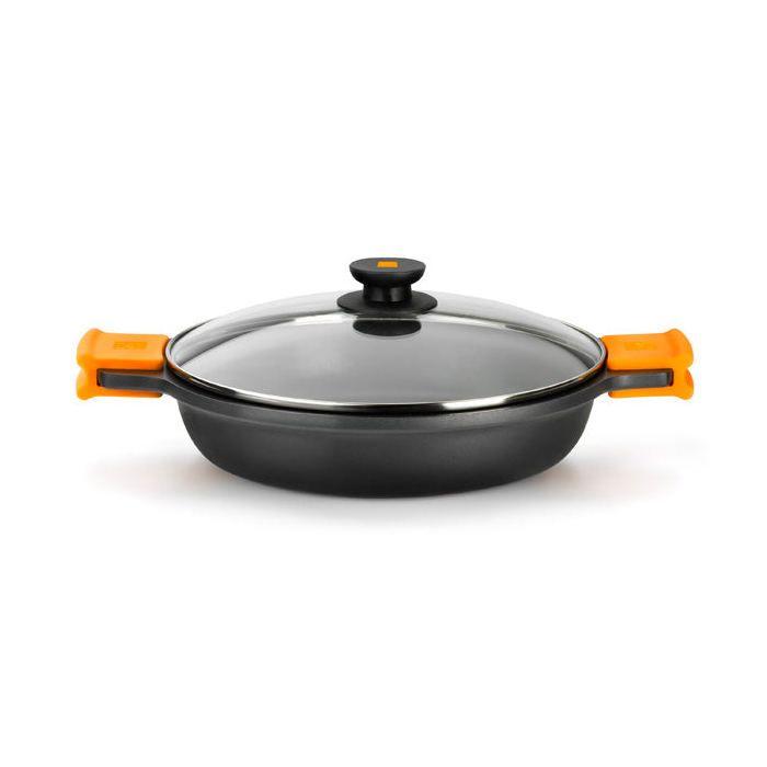 Poêle à frire - PINTI - CM36 - 2 poignées - Couvercle efficace - 28 cm