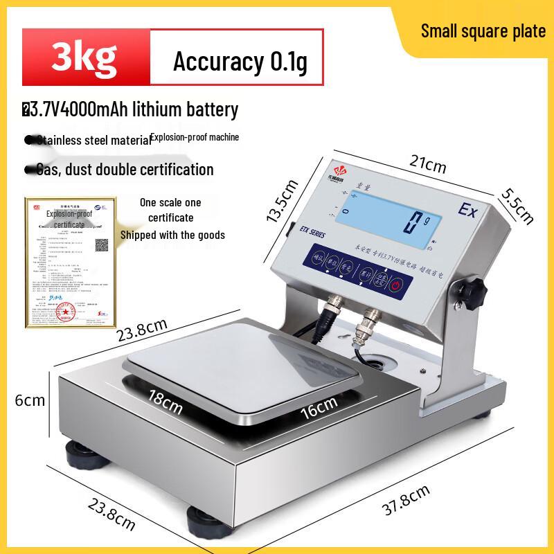 

Huachao High-Tech Intrinsically Safe Explosion-Proof Stainless Steel Industrial Scale 3kg/0.1g