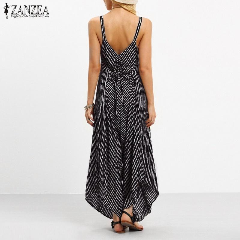 Tuta Lunga Nera Lussuosa da Donna Tuta Sexy Senza Spalline Casual a Righe Larga