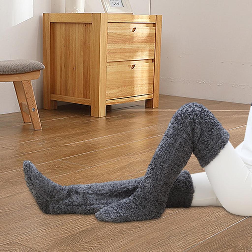 Leg Warmers Thigh High Socks Boot Cuffs Costume Long Stocking Slipper Stockings Over Knee Fuzzy