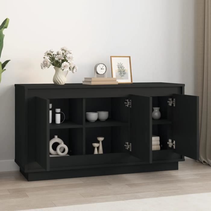 VidaXL Buffet noir 102x35x55 cm bois d'ingénierie 831886