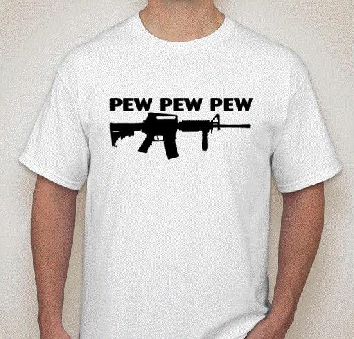 Pew pew guns amendment rights amo bullets scope Tee t-shirt XXXL