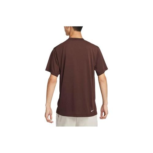 Nike Solid Color Logo Regular Fit Short Sleeve T-Shirt for Men In Brown