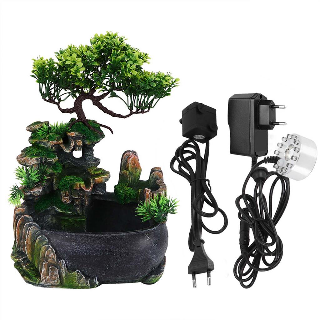 Humidificador de cascada con fuente atomizadora de escritorio para decoración de escritorios de oficina y hogar.