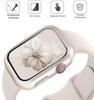 PC Case+Straps For Apple Watch band 44mm 45mm 40mm 46mm 41mm 42mm 49mm Sport Silicone Bracelet iWatch series 10 8 7 se 9 ultra 2