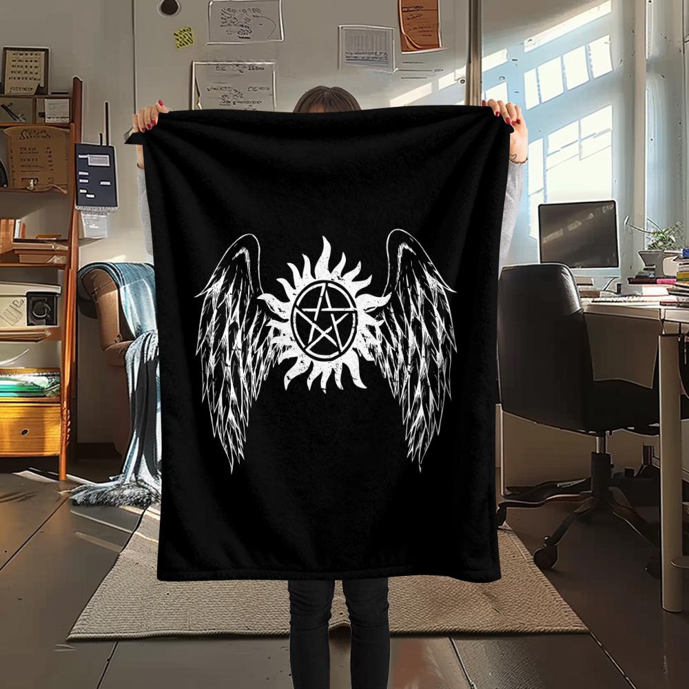 1 st Dean Winchester Tryck Flanellfilt, Högkvalitativ Alla Årstider, Heminredning, Värme och Komfort, Perfekt för Julklappar