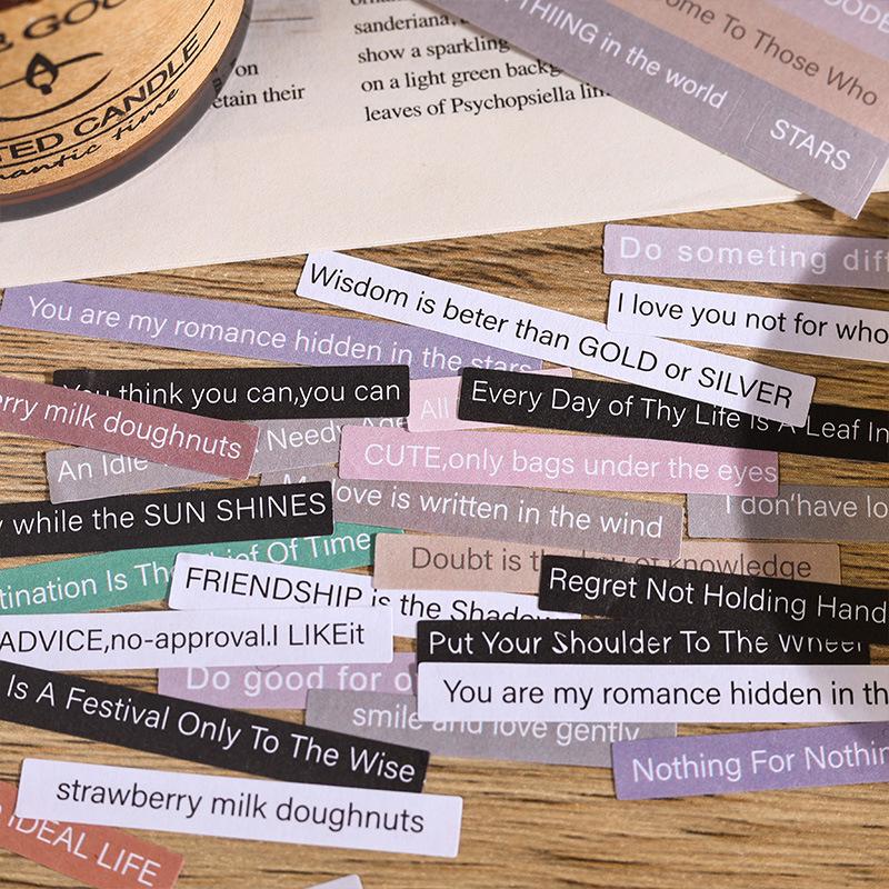 Retro English Letter Stickers: High-Value Art Décor for DIY Collage