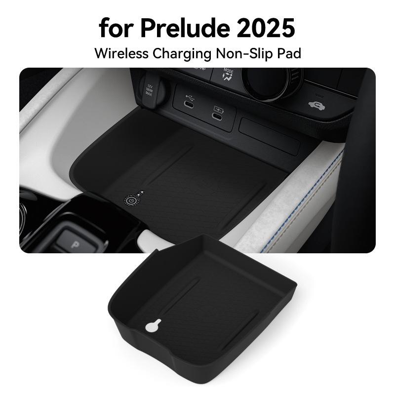 Wireless Charging Silicone Pad: Compatible with 25 Prelude Models, Dustproof Car Central Control Storage