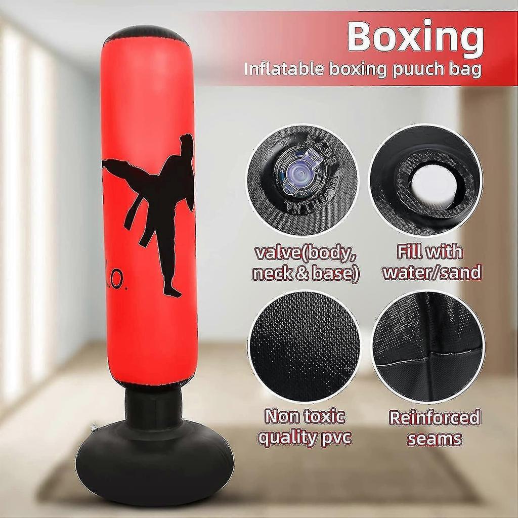 Punching Bag For Kids. Inflatable Boxing Bag . Kids Boxing Practice Set . Instant Rebound