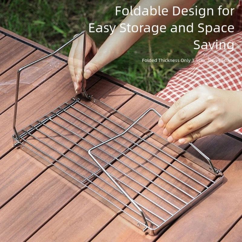 Strong Stainless Steel Folding Barbecue Frame Outdoor Stove Rack for Outside Gatherings and Social Instances