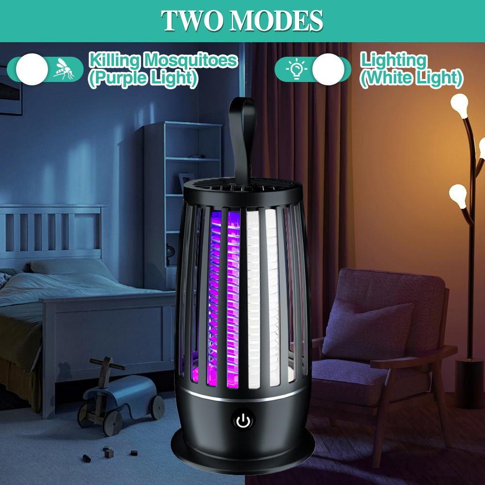 USB Rechargeable Mosquito Killer Lamp Portable,Indoor Outdoor Use,Quiet Operation Ideal for Bedroom,Office,Camping,Essential Summer Mosquito Repellent