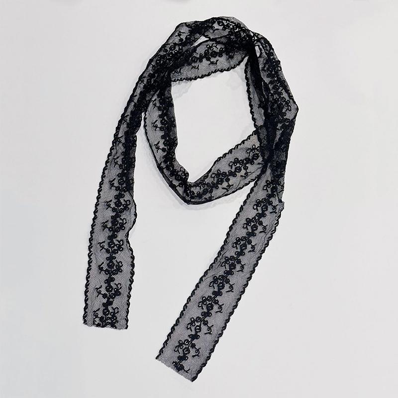 Sexy Lace Bow Necklace for Women Choker for Party Accessory Black White Flower Lace Elegent Necklace Romantic Birthday Gifts