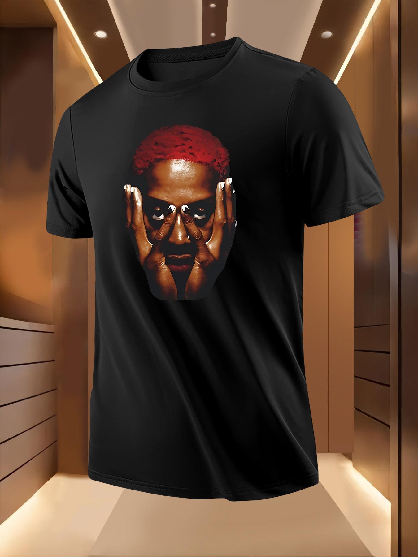 Graphic Tshirt with a Hip-Hop Portrait Print M