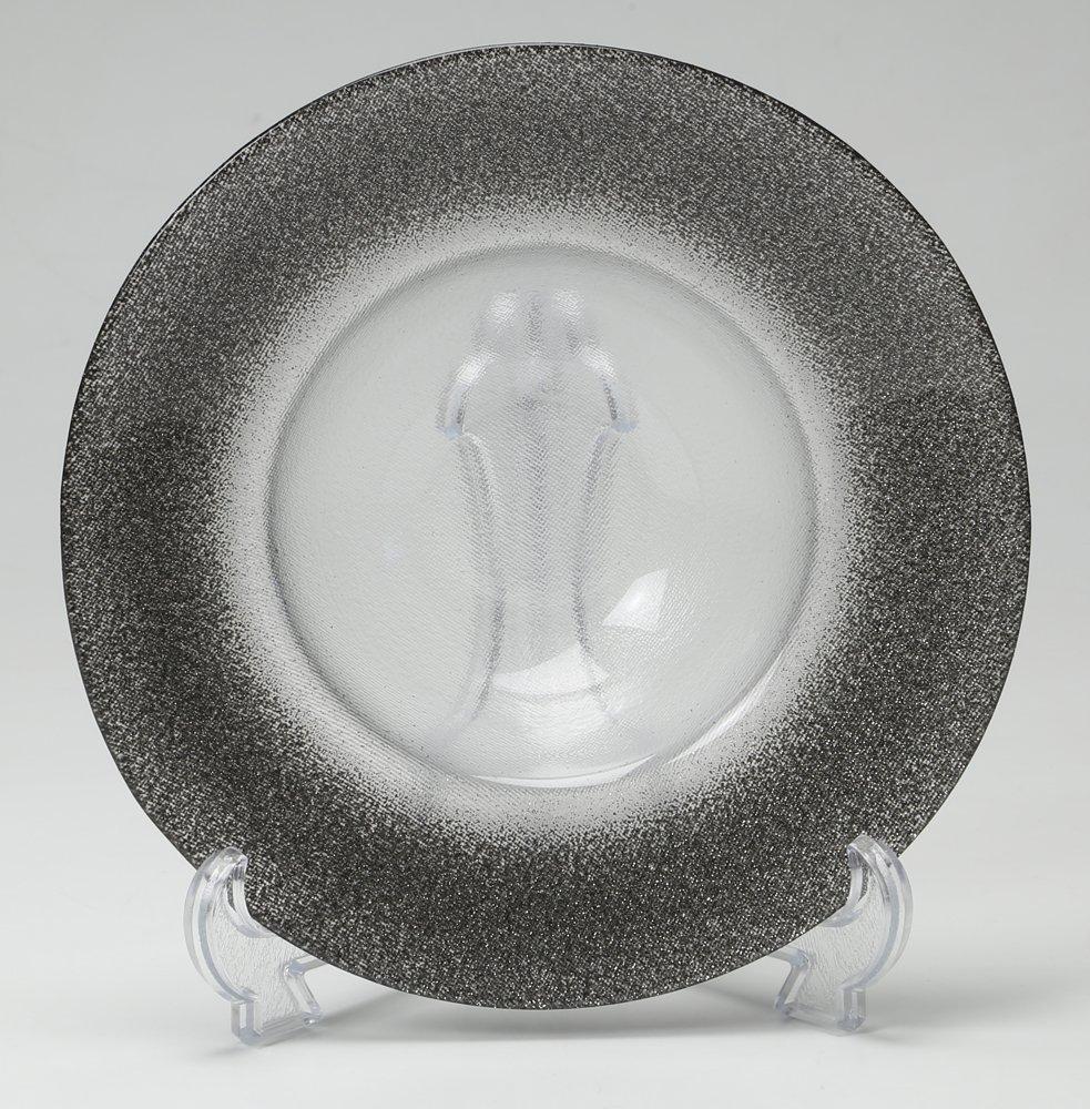 Vetro Felice Bowl, Medium, 19.5cm, Dark Gray, "Happy Glass" Glitter, 64620 G019