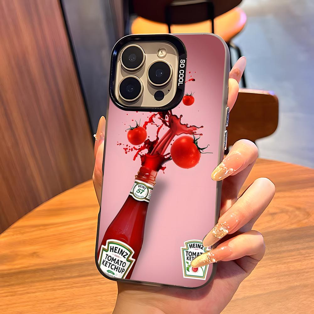 H-Heinz Tomato Ketchup Mustard Phone Case For IPhone17 Air 16 15 14 Plus 13 12 11 Pro 7 8 XS Max XR Silver Black Bumper Case iPhone 12 Pro