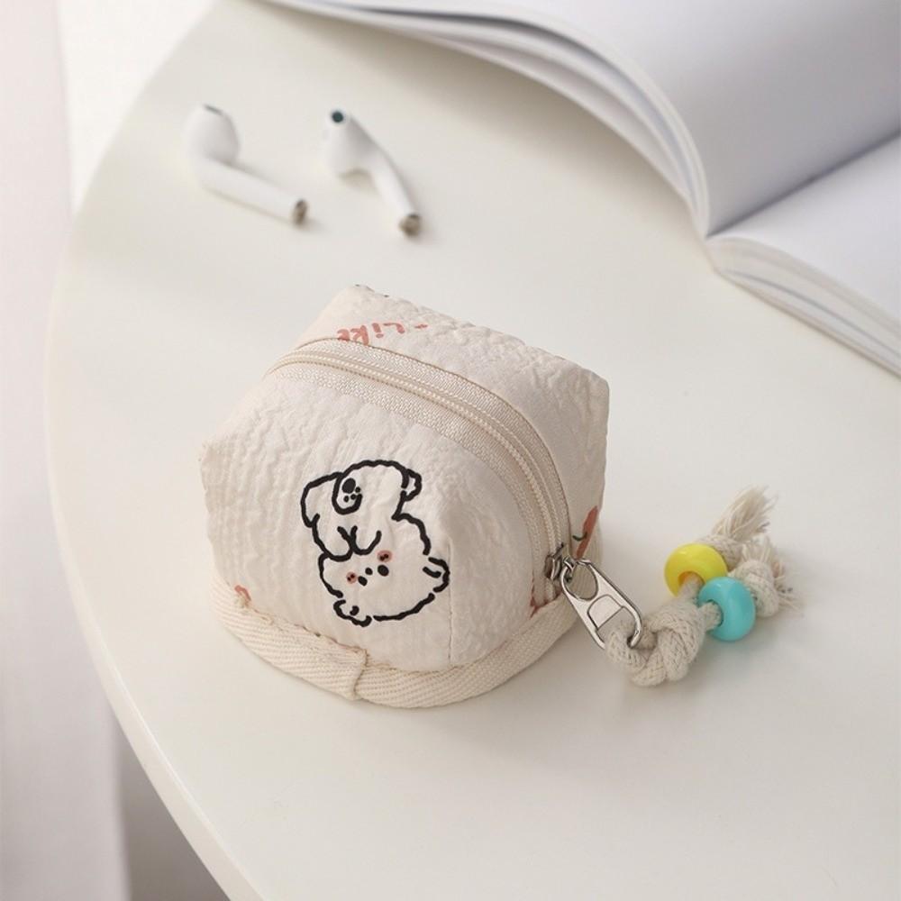 Protective Cover Polyester Zipper Storage Bag Multifunction Cute Earphone Case Portable Zipper Pouch Coins Storage