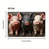 Modern Metal Sign Wall Art, Farmhouse Three Little Pigs Decor, 2D Flat 8x12 Inch Home Garden Room Decor Gift