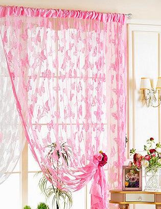 Line Curtain Door Curtain Solid Color Tassel Curtain Butterfly String Curtain Home Decor