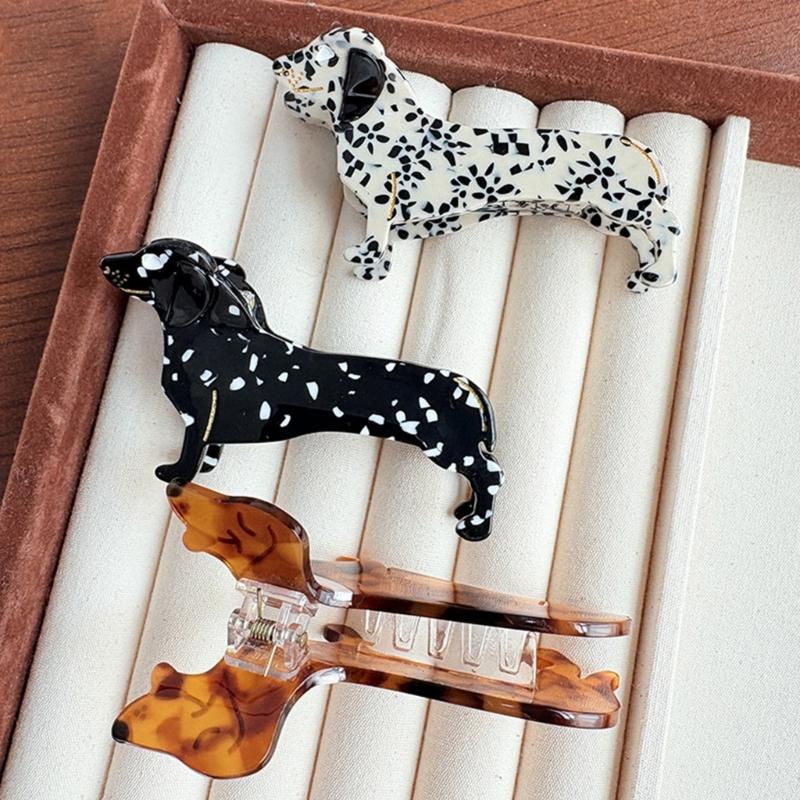 Stylish Acetate Dachshund Hair Clip Elegant Hairpin Fashion Accessory Costume Hairpiece For Women Girls
