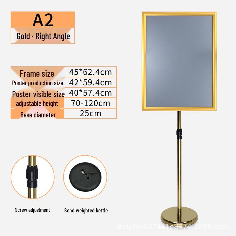 Stainless Steel Vertical Advertising Standee Display Stand for Hotels