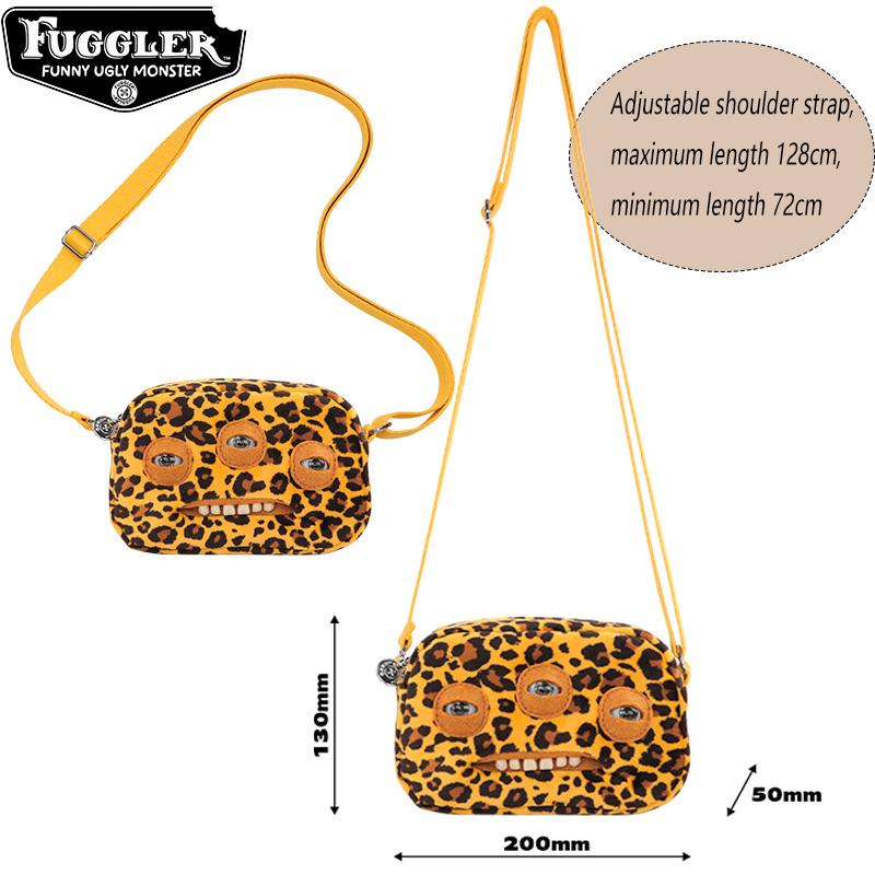 Fugglers Plushies Crossbody Bag Fuggler Mr Buttons Screech Black Monster Stuffed Plush Shoulder Bag Birthday Doll Gifts