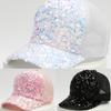 Outdoor Mesh Hat Adult Full Sequins Baseball Caps for Teen Travel Camping