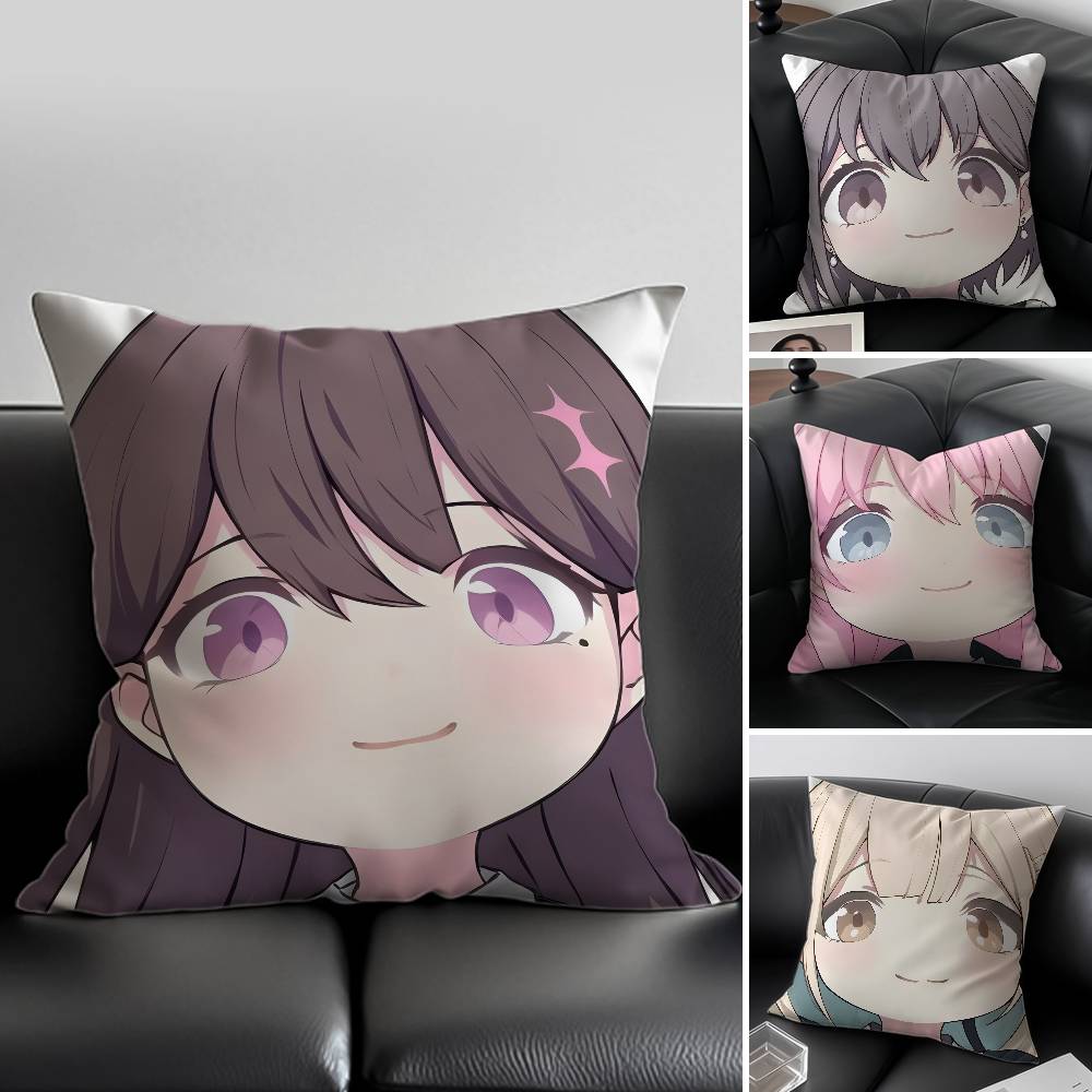 Cartoon BanG Dream Its MyGO-Cute Pillow Case Anti-dustmite Pillowcase Invisible Zipper Silky Short Plush Sofa Cushion Cover