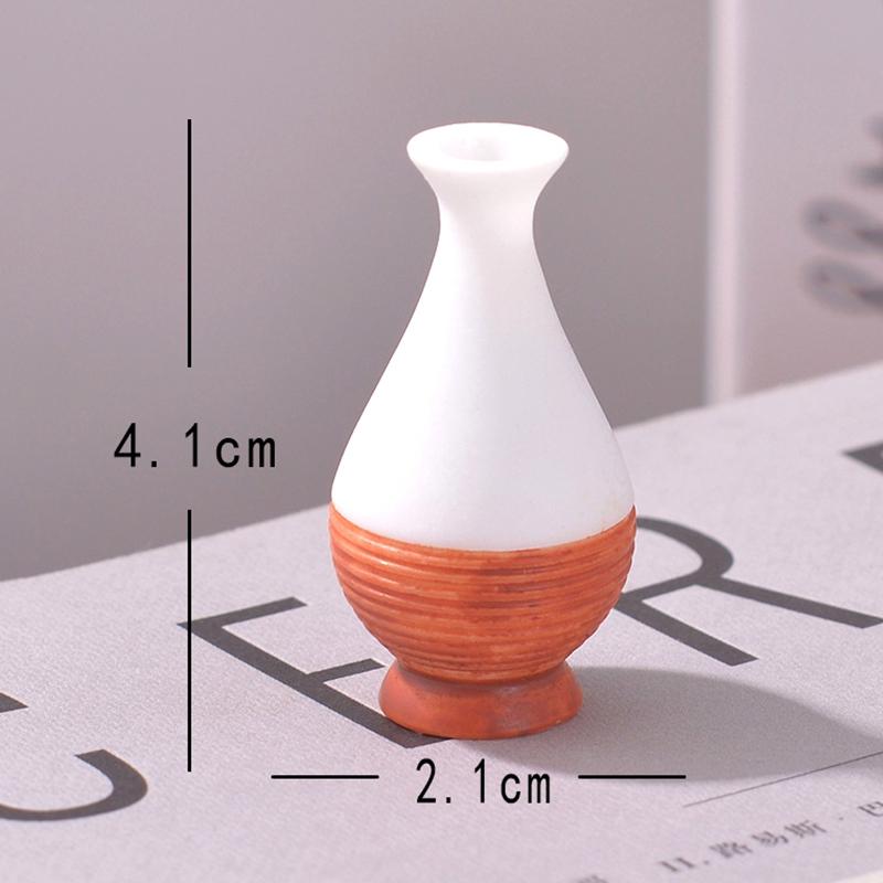 Dollhouse Miniature Flower Vase Flowerpot Simulation Vase Pot Home Model Decor Toy Doll House Accessories
